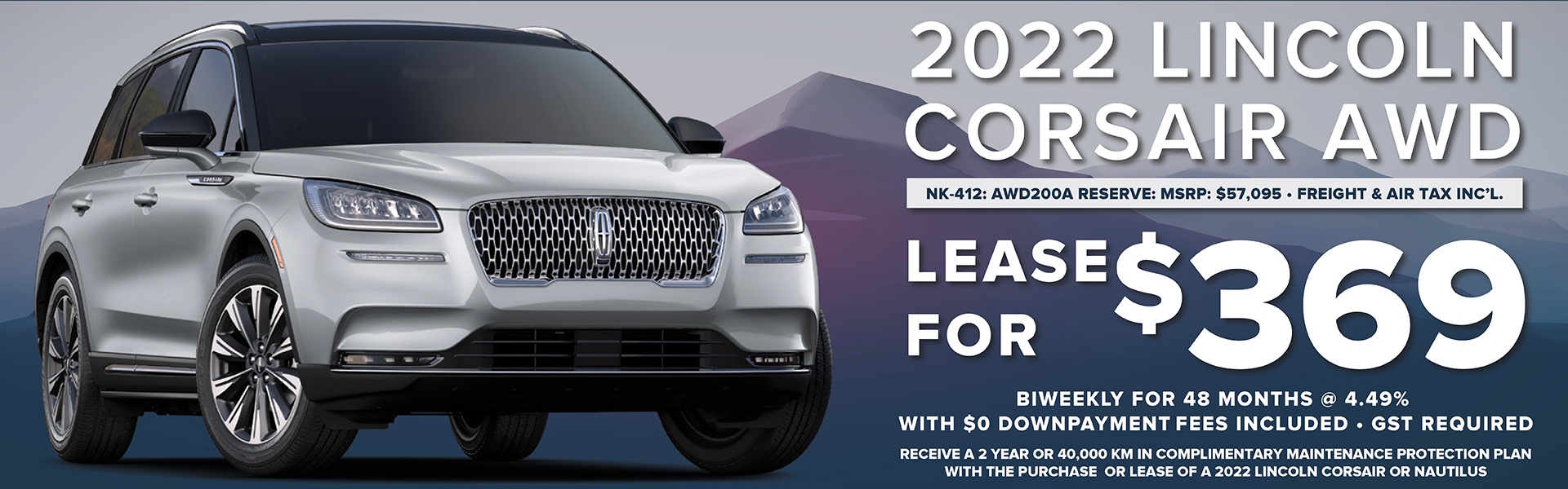 2022 Lincoln Corsair 2022 Lincoln Corsair Banner